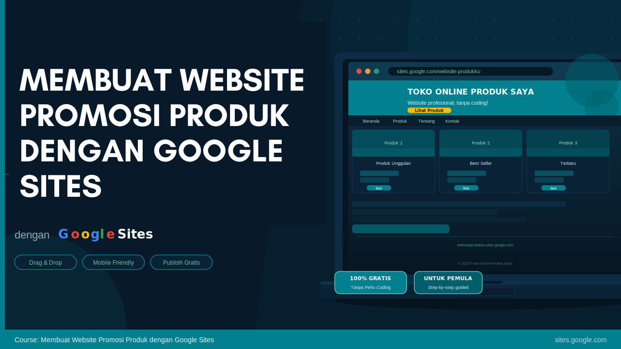 Membuat Website Promosi Produk dengan Google Sites